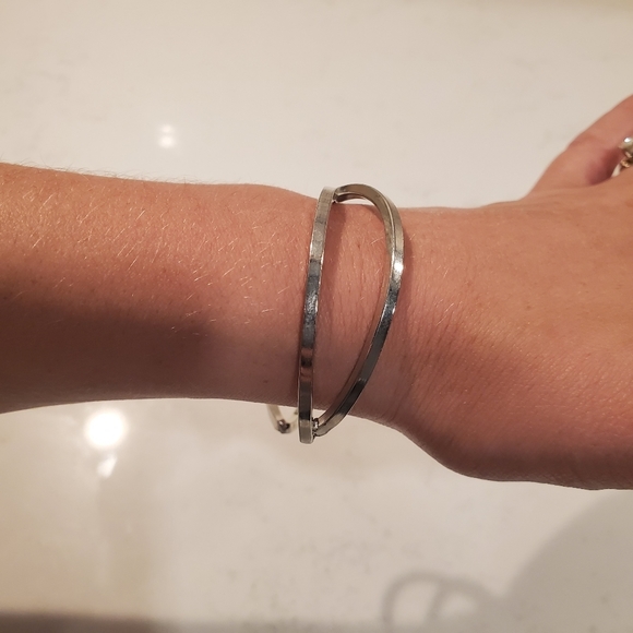 Silver Cuff Bracelet Preppy Boho Bride Simple Work Delicate Vacation Classic - Picture 3 of 6